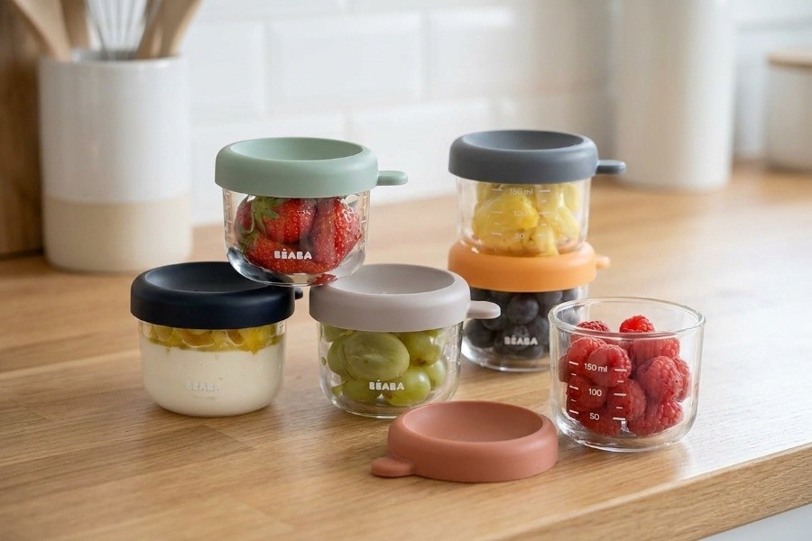 BÉABA Coffret 6 Verre 150ml – Conservation Repas Bébé