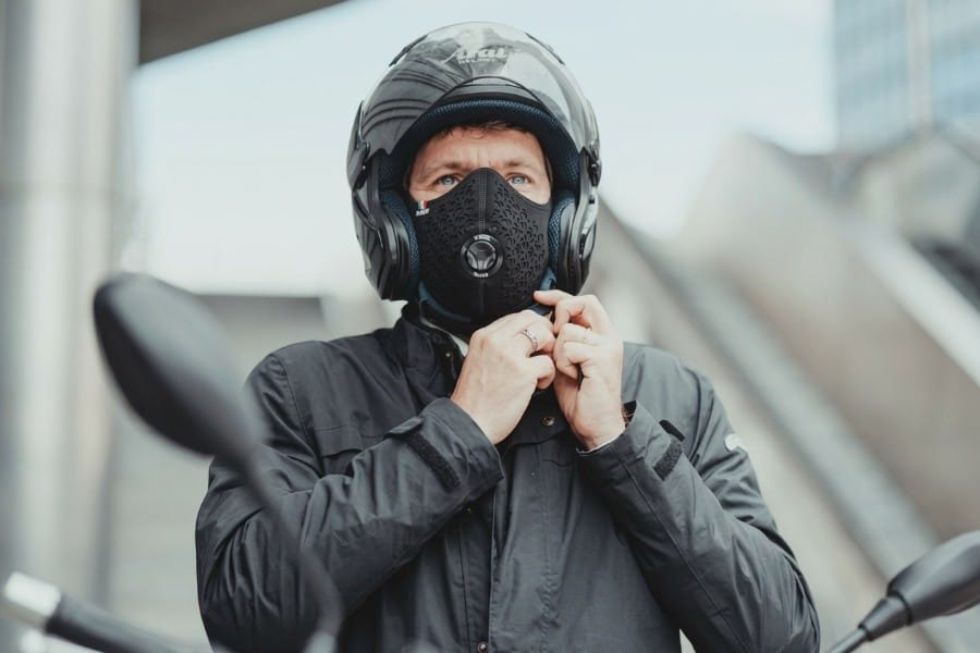 masque antipollution moto