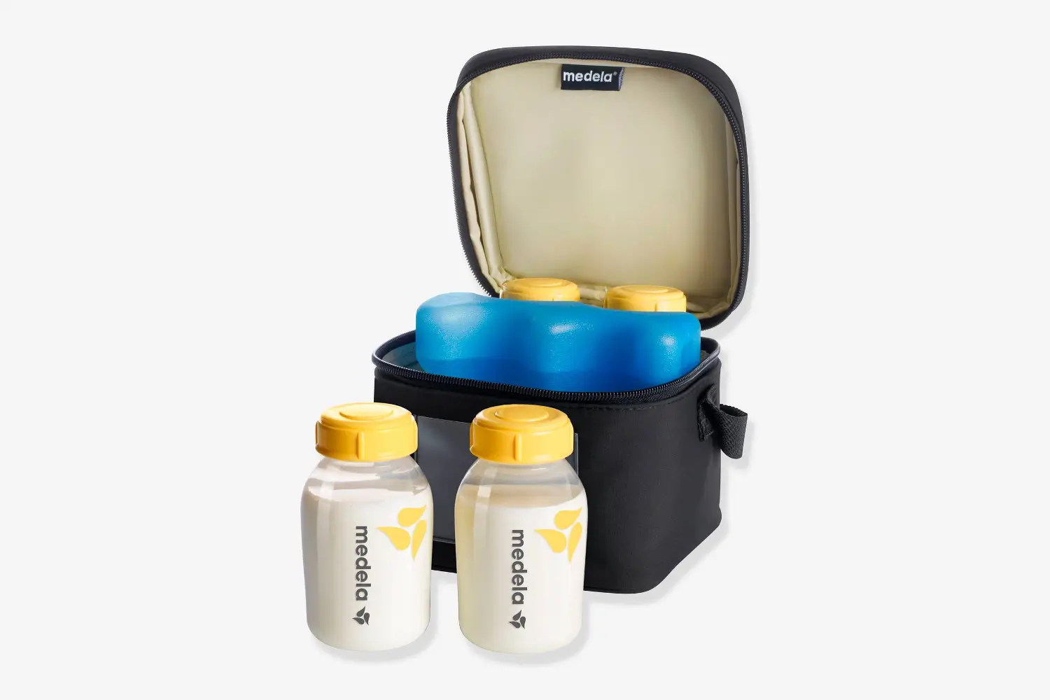 cooler bag compartiment et bloc refrigerant 4 biberons medela