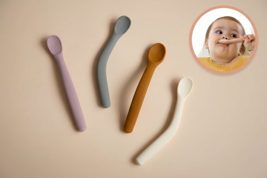Moonkie Cuillere Bebe en Silicone Apprentissage