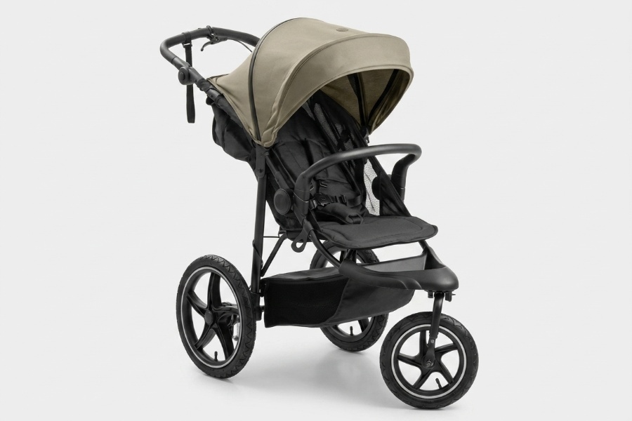 Poussette 3 Roues Bébé avec Grandes Roues