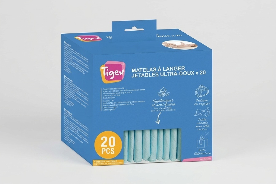 Tigex Protections Jetables pour Matelas à Langer Tigex Protections Jetables pour Matelas à Langer